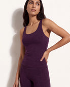 Plum Heather $|& Interval Flowheather Harper High Hip Tank - VOF Front