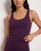 Plum Heather $|& Interval Flowheather Harper High Hip Tank - SOF Full Front