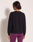 Black $|& Interval Lily Graphic Sweatshirt - SOF Back