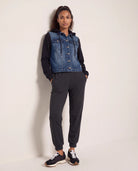 Riptide/Black $|& Interval Brooke Hybrid Denim Hoodie - UGC On Fig