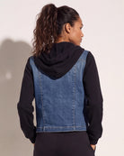 Riptide/Black $|& Interval Brooke Hybrid Denim Hoodie - SOF Back