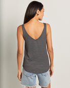 Black-White/Mustard-Ivory 2 Pack $|& W. by Wantable The Double Take Stripe Tank - SOF Back