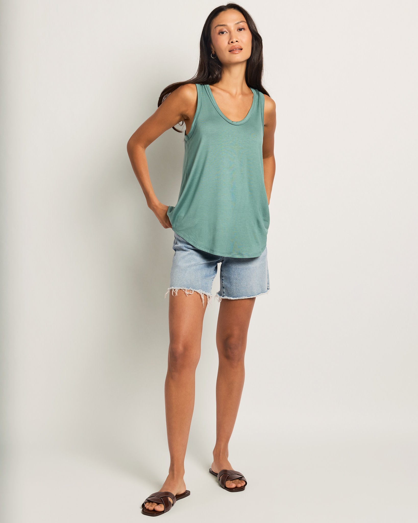 Sagebrush Green $|& W. by Wantable The Anywhere Essential Tank - UGC On Fig