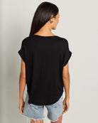Black $|& W. by Wantable The Dolman Easy Tee - SOF Back