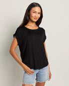 Black $|& W. by Wantable The Dolman Easy Tee - SOF Front