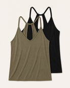 Black/Olive Night 2 Pack $|& W. by Wantable The Allure Core Tank - Hanger Detail