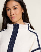 Ivory Blue Combo $|& Thread & Supply On The Go 1/4 Zip Pullover - SOF Full Front