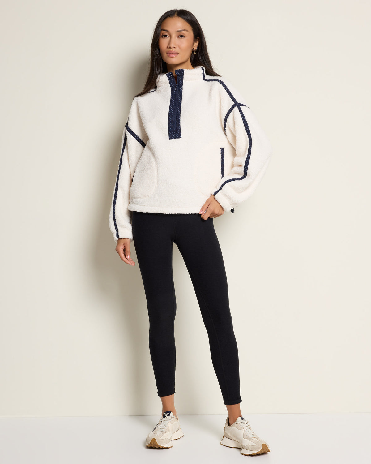 Ivory Blue Combo $|& Thread & Supply On The Go 1/4 Zip Pullover - UGC On Fig