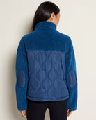 Blue Combo $|& Thread & Supply Mixed Media Quilted Jacket - SOF Back