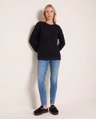 Black $|& Herizon Sophie Cable Knit Pullover - UGC On Fig