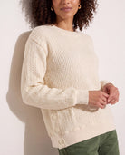 Cream $|& Herizon Sophie Cable Knit Pullover - SOF Full Front