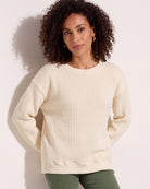 Cream $|& Herizon Sophie Cable Knit Pullover - SOF Front