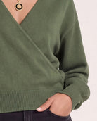 Thyme $|& SEAS Eloise Wrapped Sweater - SOF Full Front