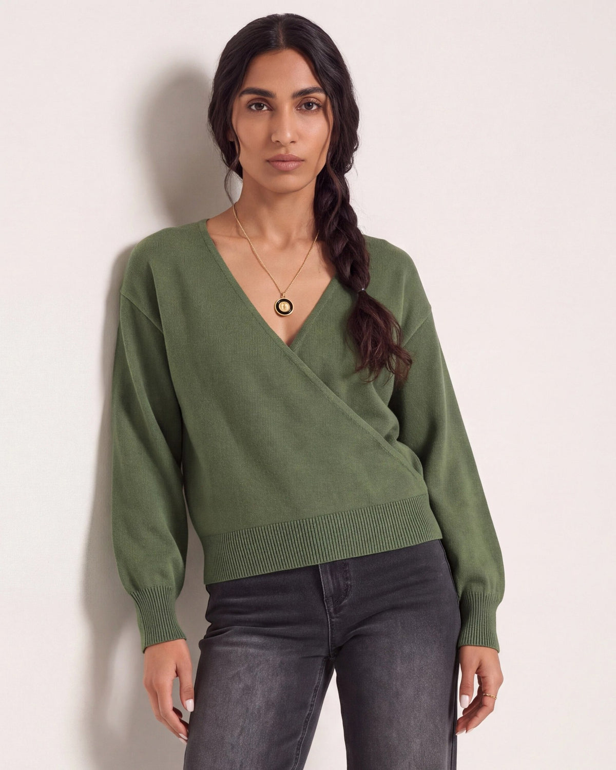 Thyme $|& SEAS Eloise Wrapped Sweater - SOF Front