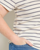Jean Blue Stripe $|& Thread & Supply Asher Tee - SOF Full Front