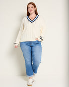 Ivory Multi $|& Thread & Supply Carlee Sweater - UGC On Fig