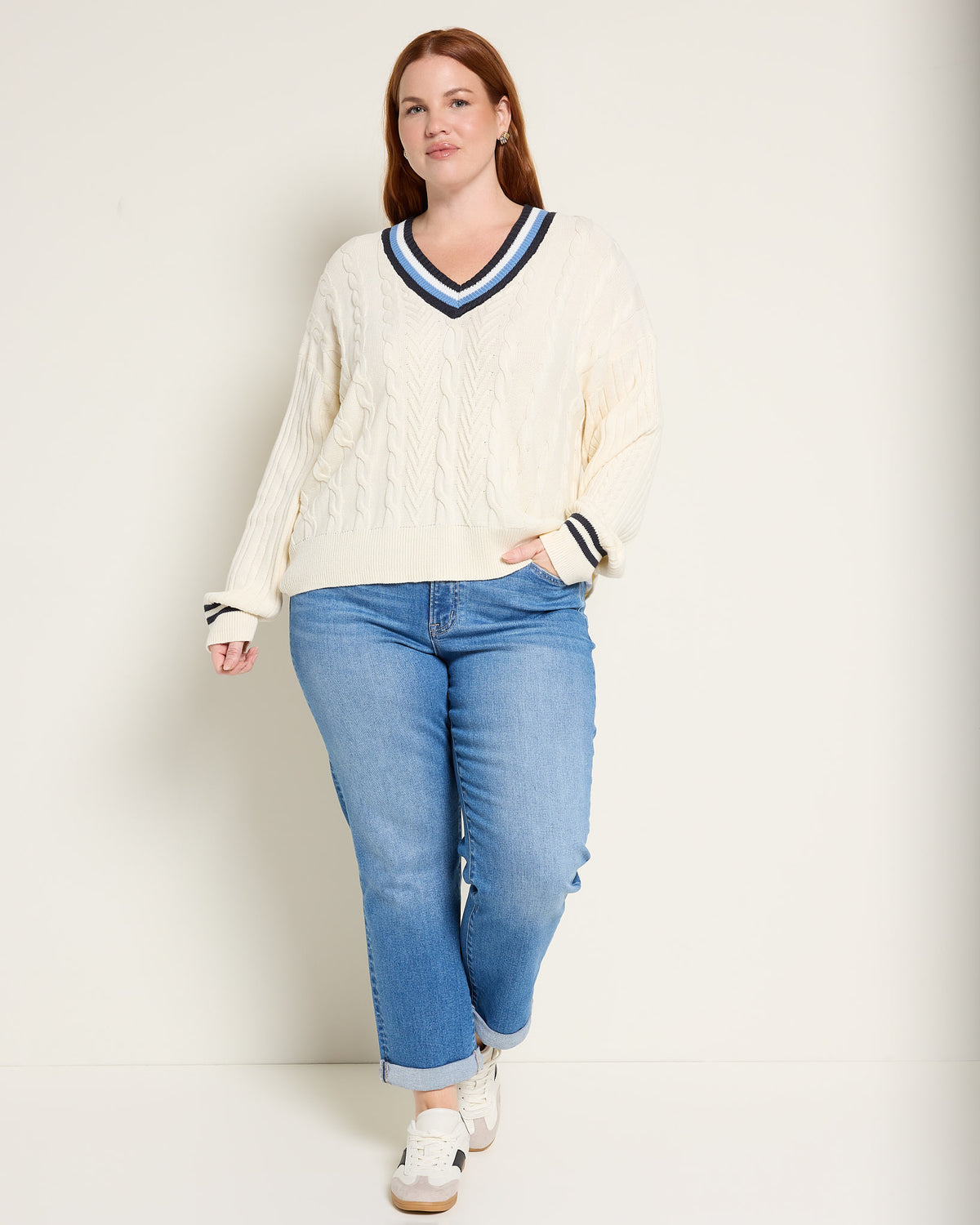 Ivory Multi $|& Thread & Supply Carlee Sweater - UGC On Fig