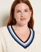 Ivory Multi $|& Thread & Supply Carlee Sweater - SOF Full Front