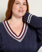 Navy Multi $|& Thread & Supply Carlee Sweater - SOF Full Front