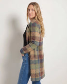 Wet Sand Plaid $|& SEAS Unity Coatigan - SOF Back