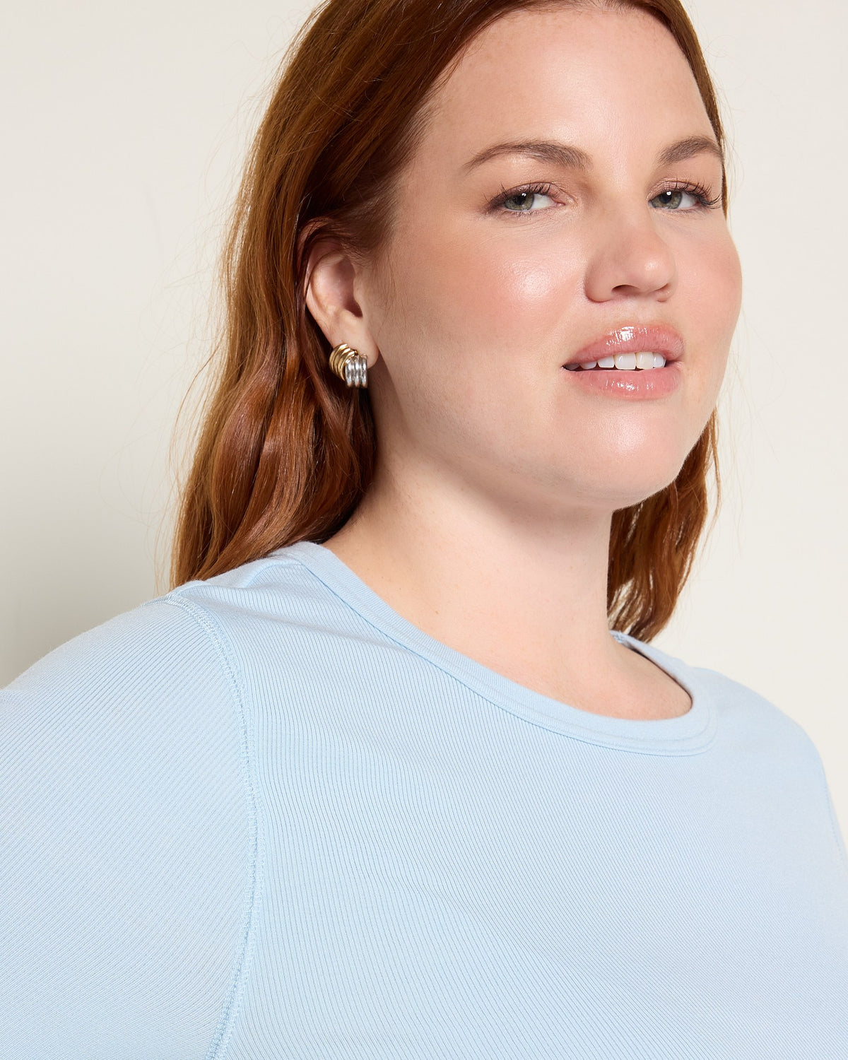 Ash Blue $|& Thread & Supply Stacy Top - SOF Full Front