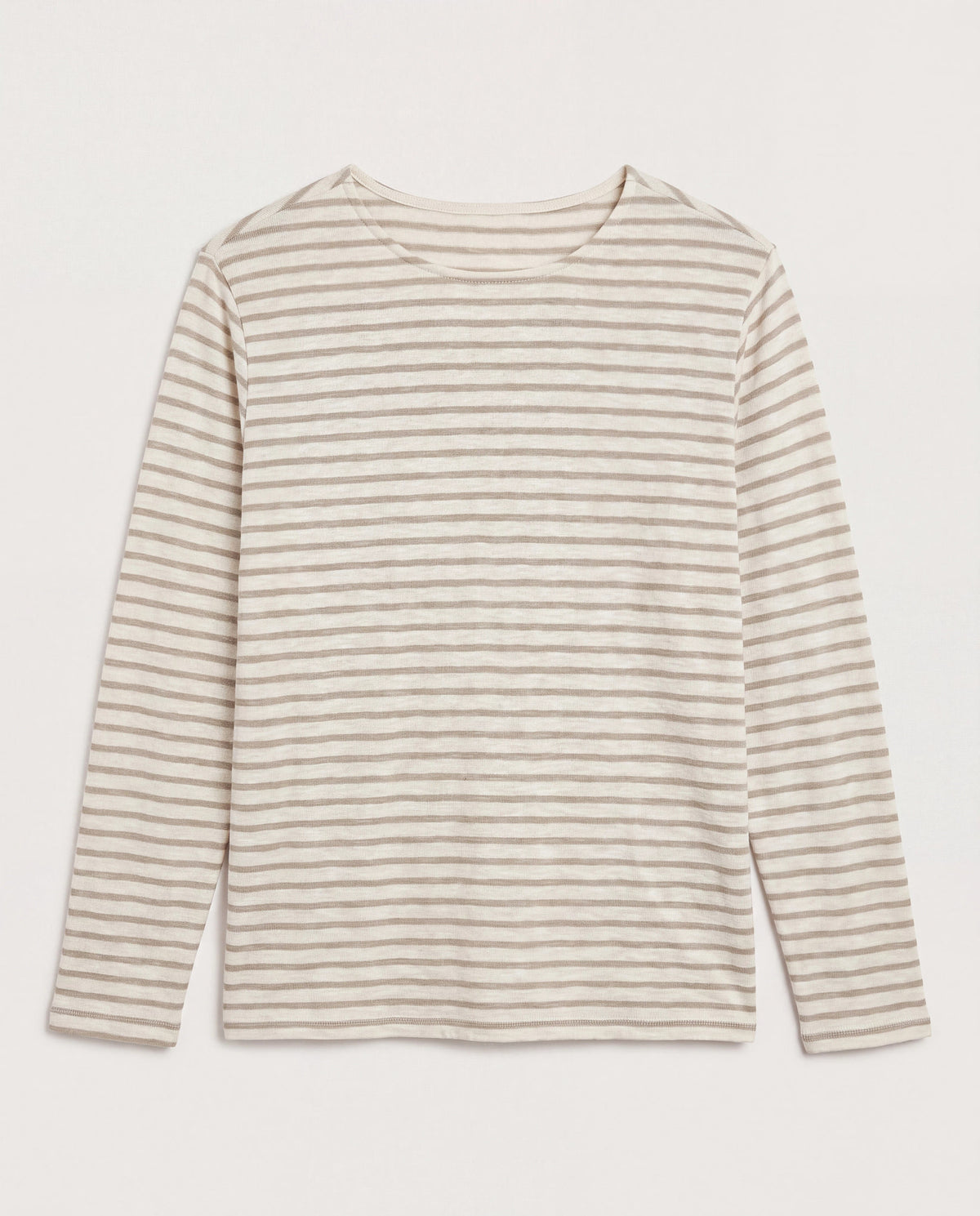 Cream Taupe $|& SEAS Frances Striped Long Sleeve Top - Hanger Detail