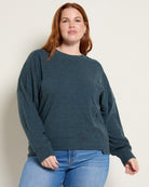 Teal Heather $|& Thread & Supply Jasse Top - SOF Front