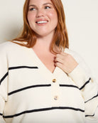 Ivory Black Stripe $|& Thread & Supply Brianna Pullover - SOF Full Front