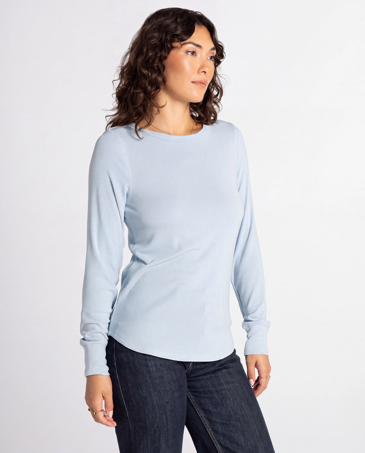 Ash Blue $|& Thread & Supply Stacy Top - Hanger Front