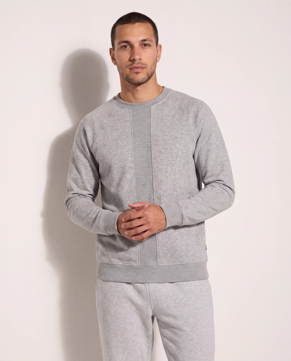 Heather Grey $|& SDOS Core Sweatshirt - SOF Front