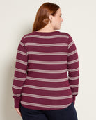 Maroon Multi Stripe $|& Thread & Supply Stacy Stripe Top - SOF Back