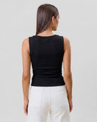 Black $|& ABLE Modern Asymmetrical Top - Hanger Side