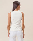 Ivory $|& ABLE Tailored Ruched Front Top - Hanger Side