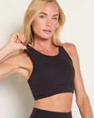 Black $|& True Bliss True Bliss Long Line Bra - SOF Back