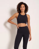 Black $|& True Bliss True Bliss Long Line Bra - SOF Front