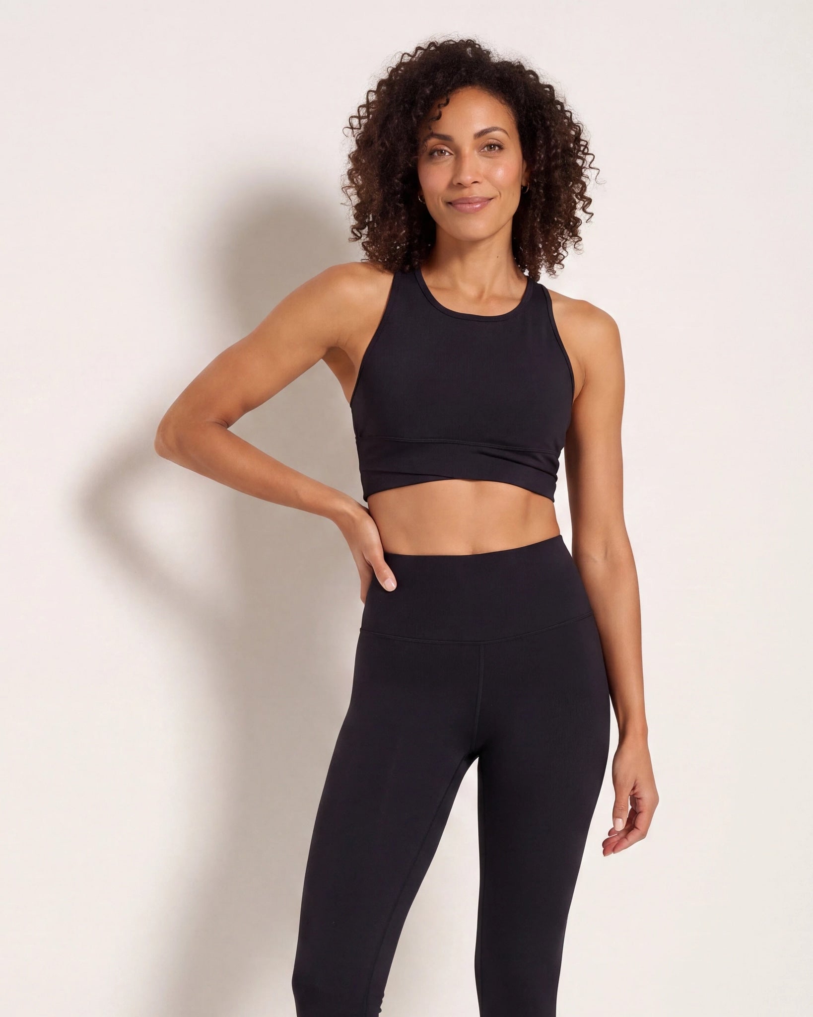 Black $|& True Bliss True Bliss Long Line Bra - SOF Front