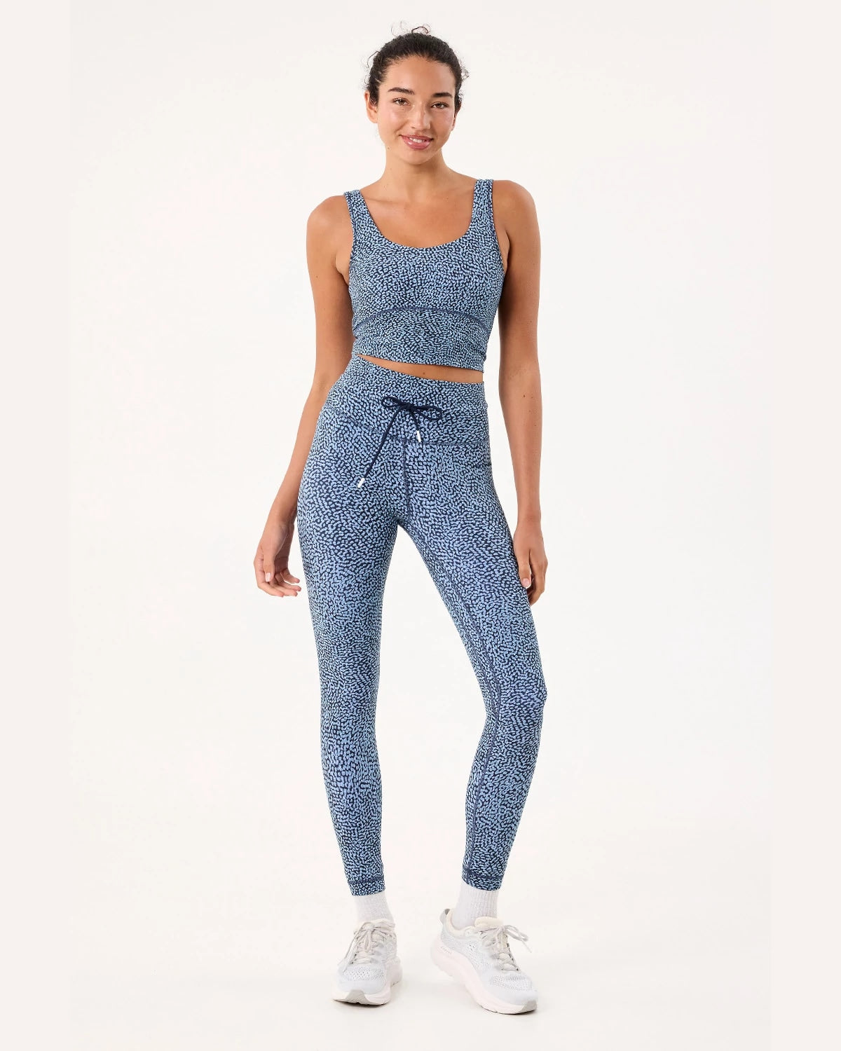 Sea Glass $|& Cream Yoga Aria 7/8 Length Legging - VOF Detail