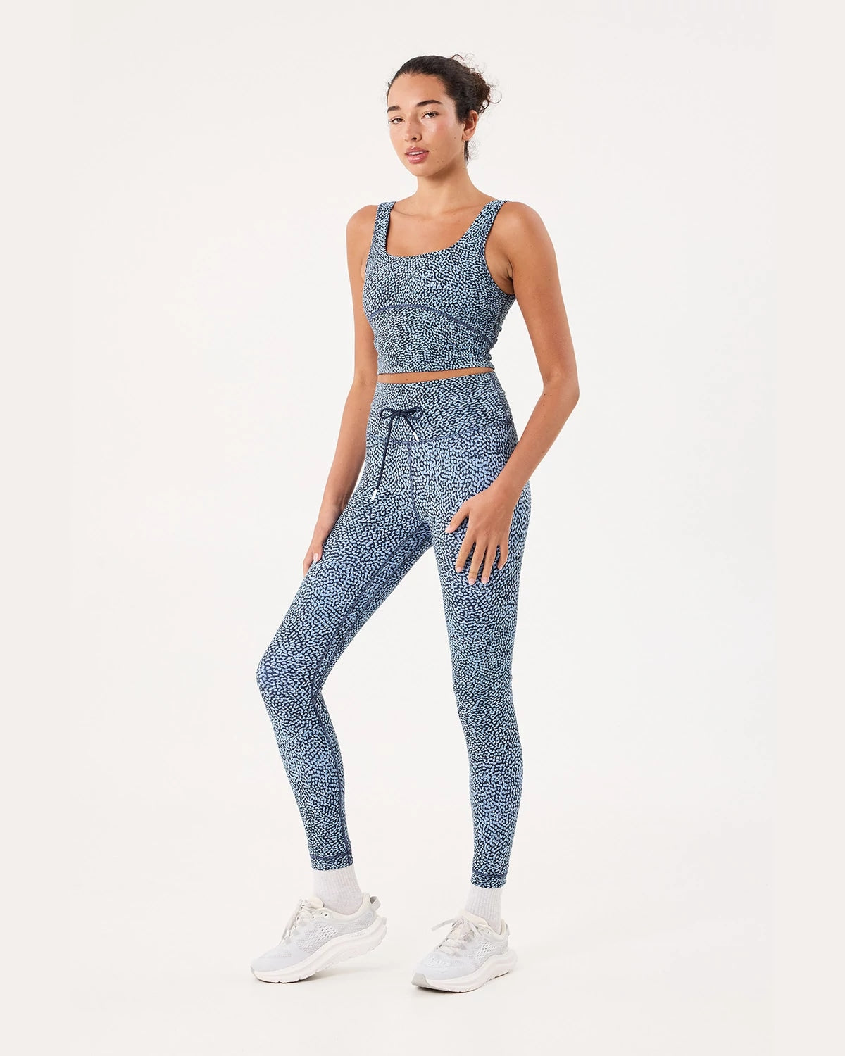 Sea Glass $|& Cream Yoga Aria 7/8 Length Legging - Hanger Front