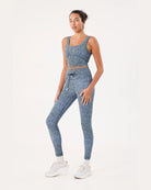 Sea Glass $|& Cream Yoga Aria 7/8 Length Legging - Hanger Front