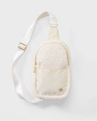 Ivory $|& wantable Sherpa Sling Cross Body Bag - SOF Front