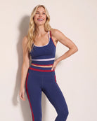 Mood Indigo $|& Thrive Société Colorblocked X-Back Bra Tank - SOF Front