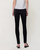 Black $|& Flying Monkey Jeans Super Soft Mid Rise Skinny Jeans - Hanger Side