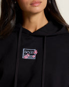 Black $|& SEAS Ryder "Greetings From Paradise" Graphic Hoodie - VOF Front