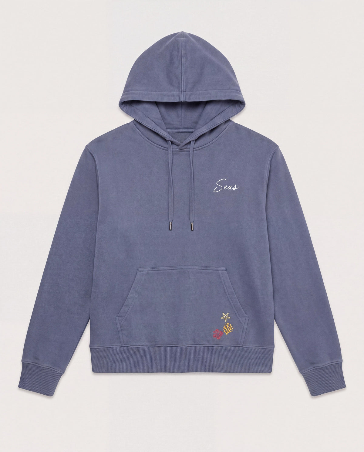 Indigo Haze $|& SEAS Ryder "Tide Tripper" Graphic Hoodie - Hanger Detail