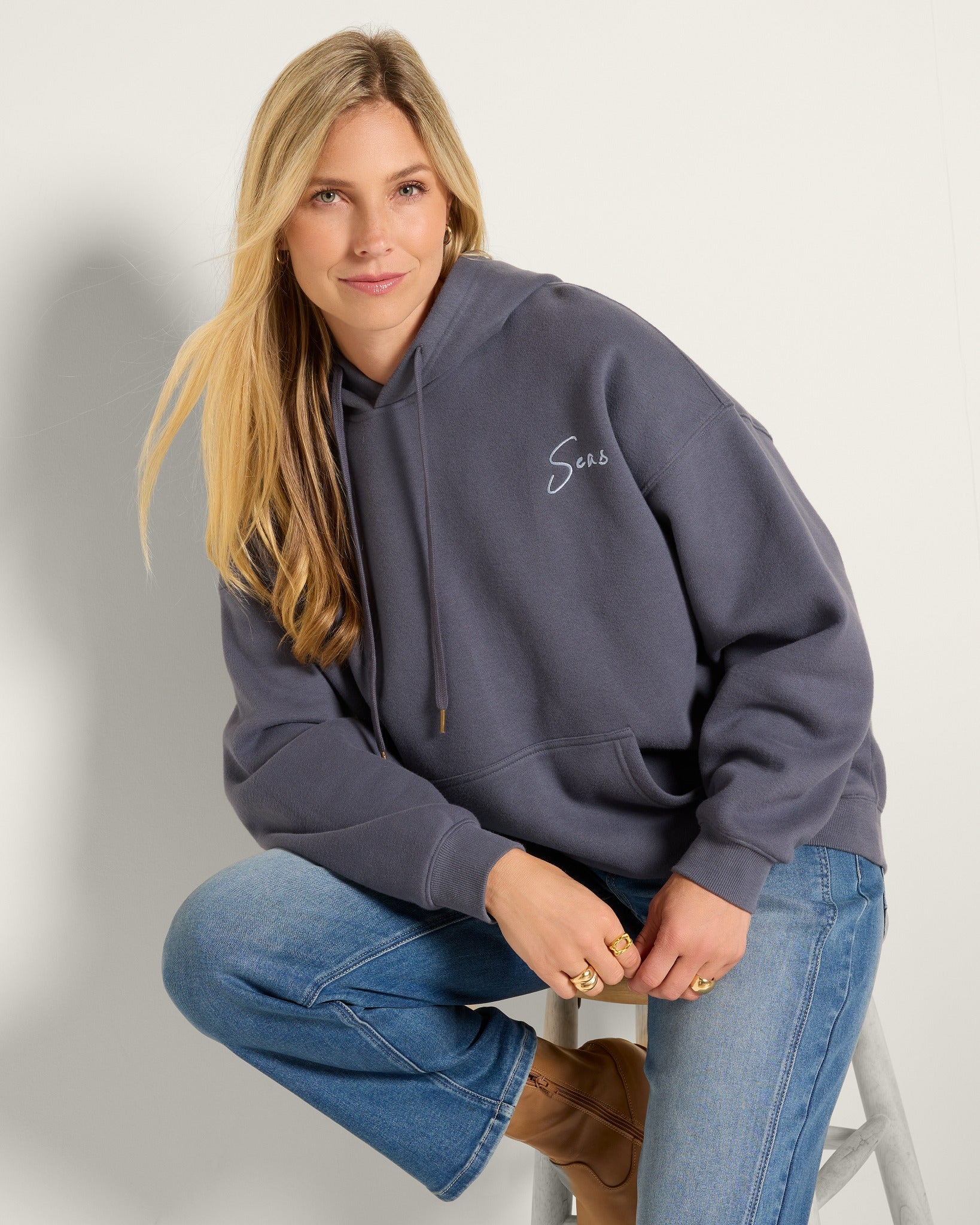 Indigo Haze $|& SEAS Ryder "Tide Tripper" Graphic Hoodie - UGC On Fig