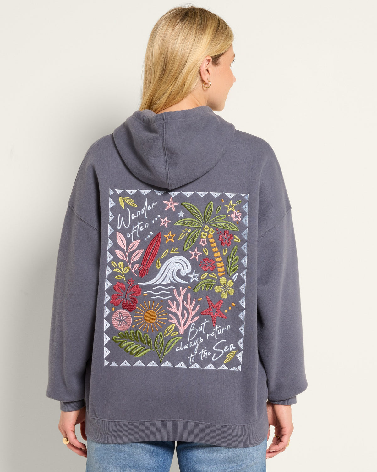 Indigo Haze $|& SEAS Ryder "Tide Tripper" Graphic Hoodie - SOF Side
