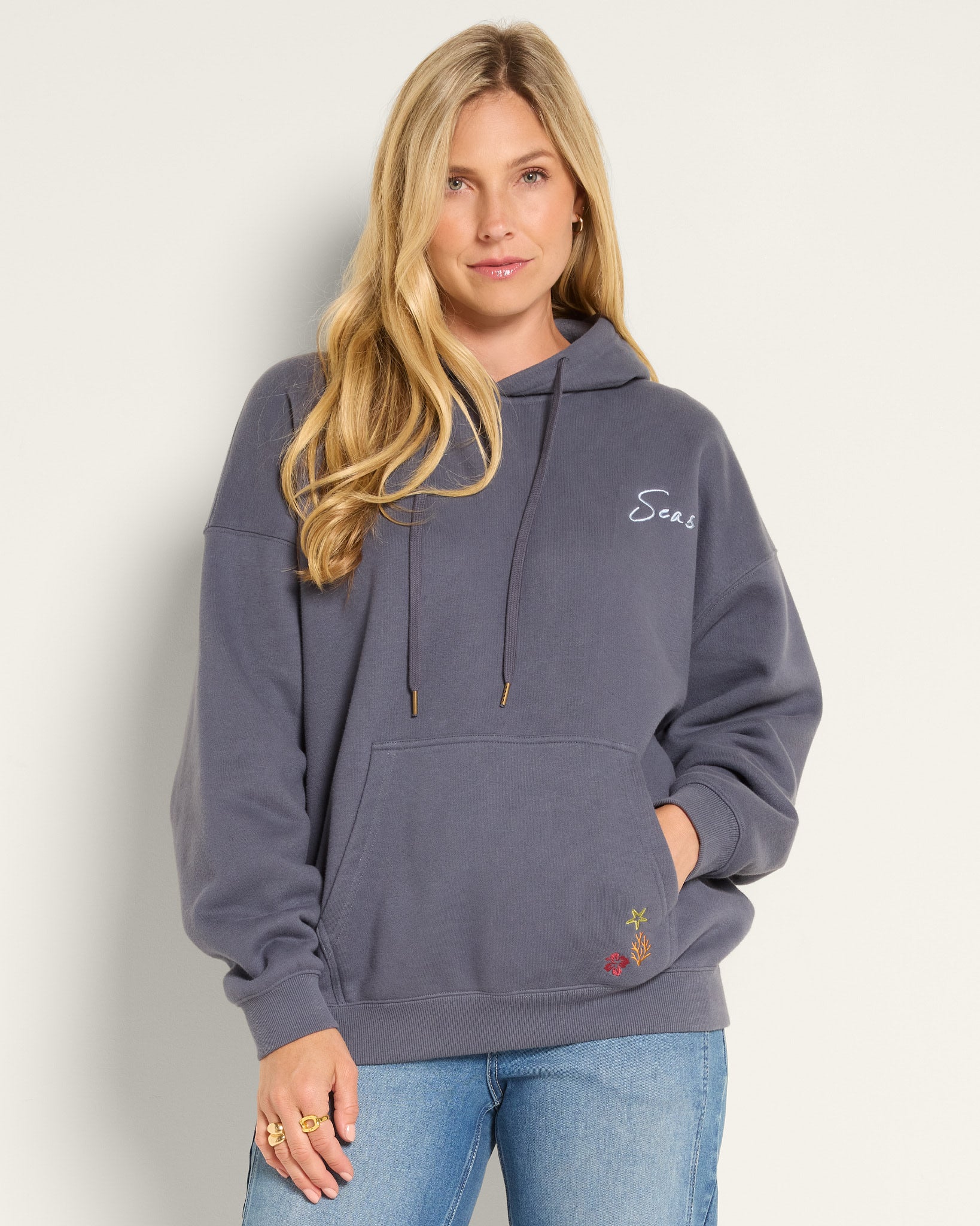Indigo Haze $|& SEAS Ryder "Tide Tripper" Graphic Hoodie