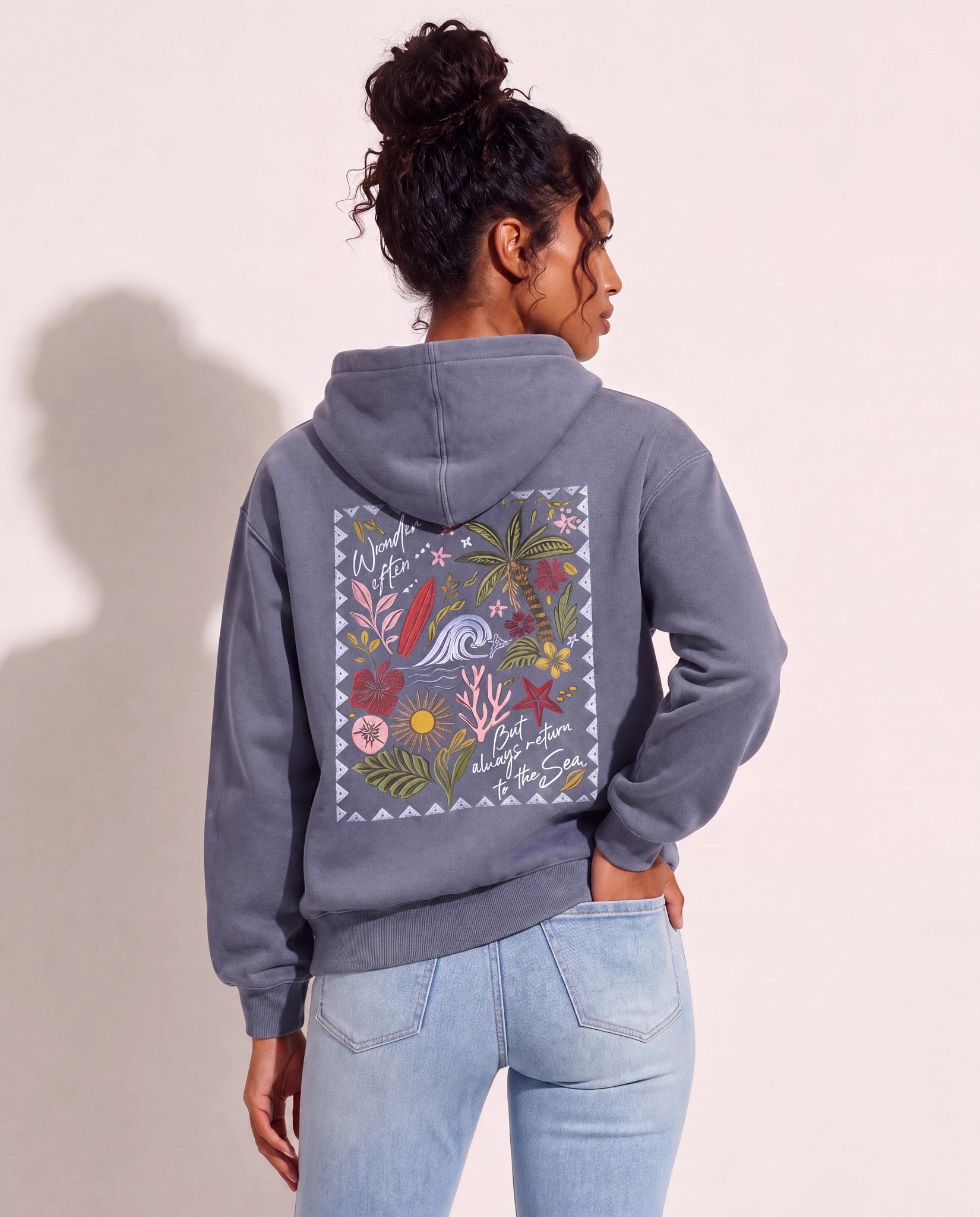 Indigo Haze $|& SEAS Ryder "Tide Tripper" Graphic Hoodie - SOF Back