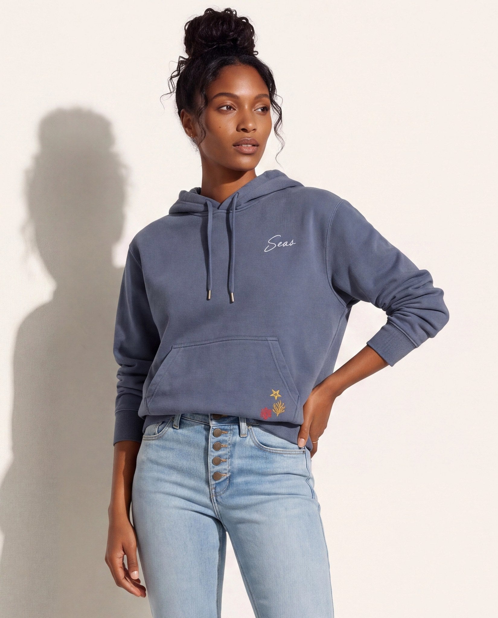 Indigo Haze $|& SEAS Ryder "Tide Tripper" Graphic Hoodie - SOF Front