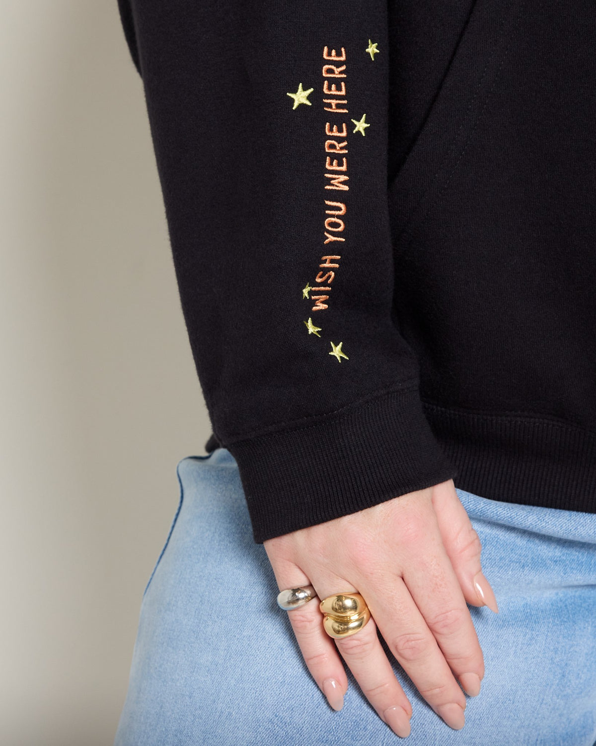 Black $|& SEAS Ryder "Greetings From Paradise" Graphic Hoodie - SOF Back